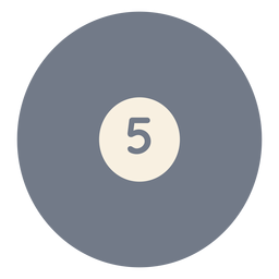 Ball five circle silhouette PNG Design