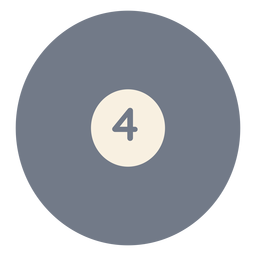 Ball four circle silhouette PNG Design