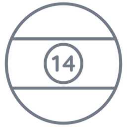 Ball fourteen stripe circle stroke PNG Design