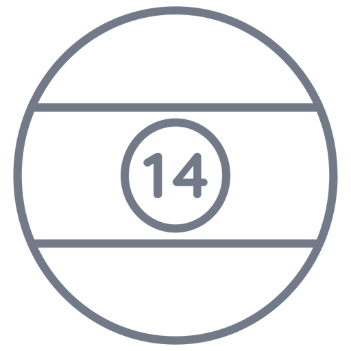 Bola catorce trazo de círculo de rayas Diseño PNG