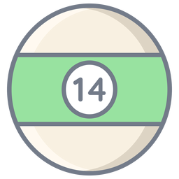 Ball vierzehn Streifen flach PNG-Design