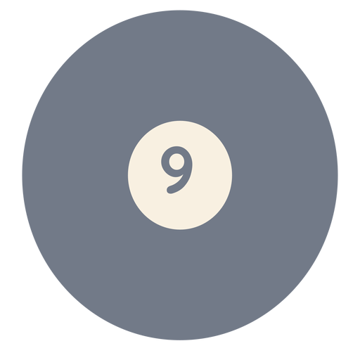 Ball neun Kreis Silhouette PNG-Design
