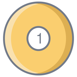 Ball one circle flat PNG Design