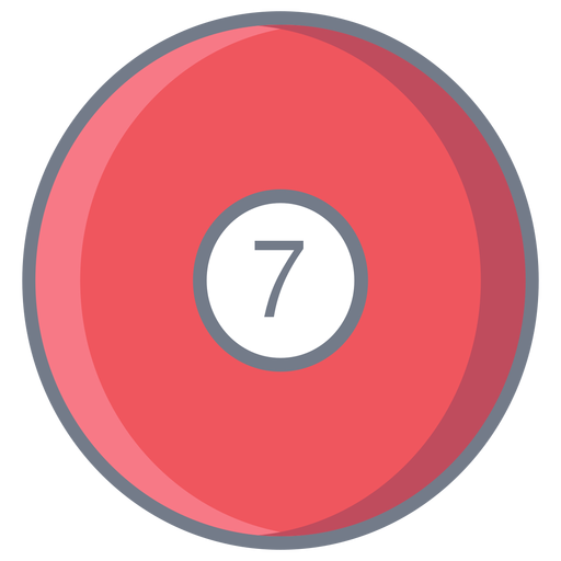 Ball sieben Kreis flach PNG-Design