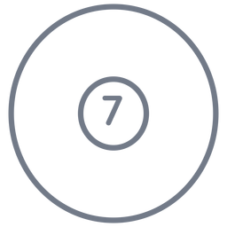 Ball seven circle stroke PNG Design