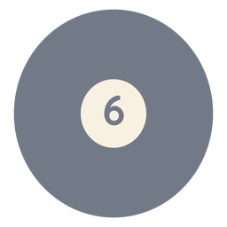 Ball six circle silhouette PNG Design