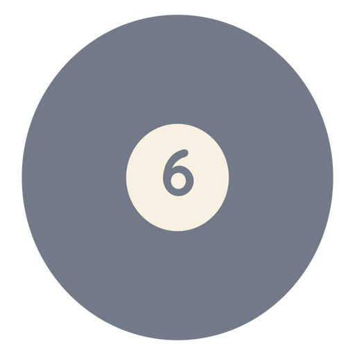 Silhueta de seis círculos de bola Desenho PNG