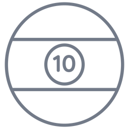 Ball zehn Streifen Kreis Strich PNG-Design