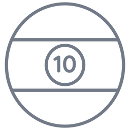 Traço em círculo com listra de bola dez Transparent PNG