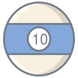 Ball zehn Streifen flach PNG-Design