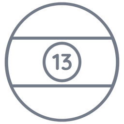Ball dreizehn Streifen Kreis Strich PNG-Design