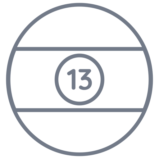 Ball dreizehn Streifen Kreis Strich PNG-Design