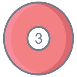 Ball three circle flat PNG Design
