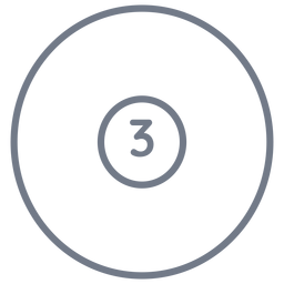 Bola de tres círculos Diseño PNG