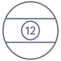 Bola de doze traços em círculo Desenho PNG