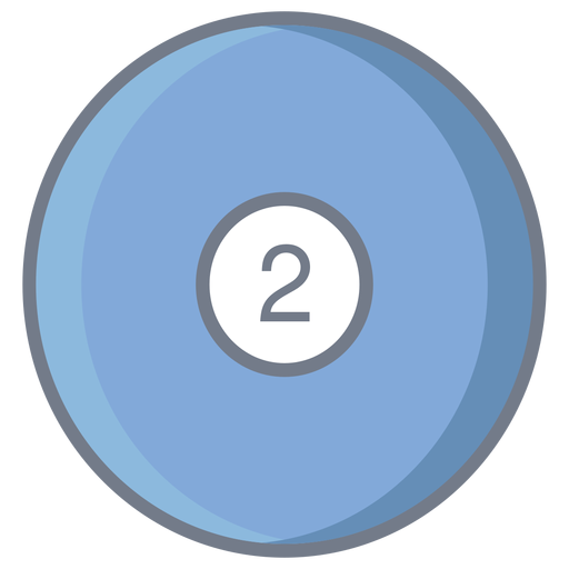 Bola de dos círculos plana Diseño PNG