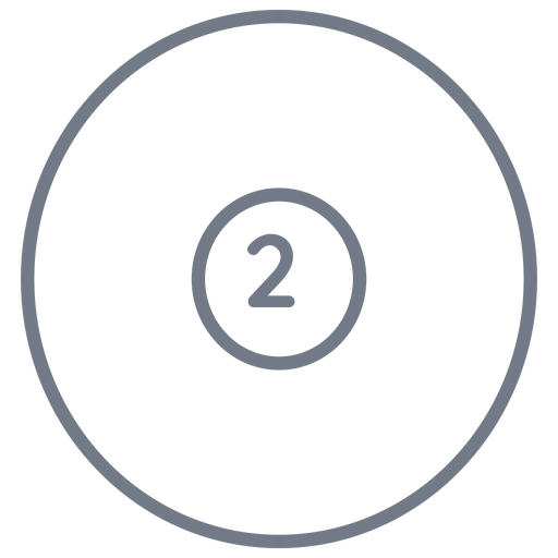 Ball Zwei-Kreis-Strich PNG-Design