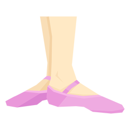 Zapato de punta de ballet cinta tobillo pierna pie plano