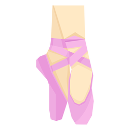 Zapatilla ballet pointe cinta pie pierna tobillo plano Diseño PNG Transparent PNG