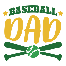 Etiqueta engomada de la insignia de la bola del bate del papá del béisbol Diseño PNG