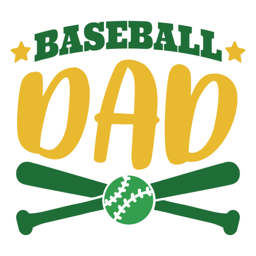 Baseball dad bat ball badge sticker PNG Design