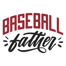 Baseball Vater Abzeichen Aufkleber PNG-Design