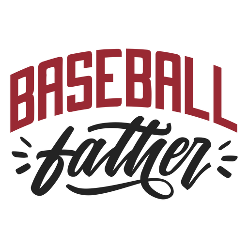 Baseball Vater Abzeichen Aufkleber PNG-Design