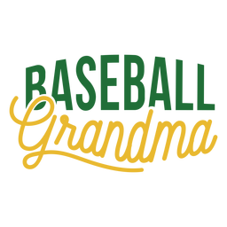 Baseball grandma badge sticker PNG Design