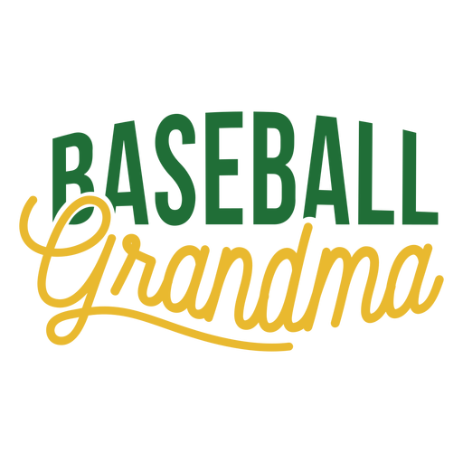 Etiqueta engomada de la insignia de la abuela de béisbol Diseño PNG
