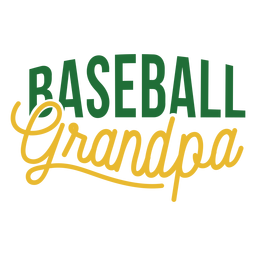 Baseball grandpa badge sticker PNG Design