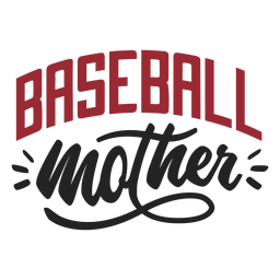 Baseball mother badge sticker PNG Design Transparent PNG