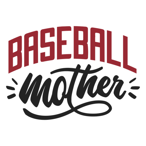 Baseball Mutter Abzeichen Aufkleber PNG-Design
