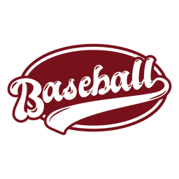 Baseball ovaler Abzeichenaufkleber PNG-Design