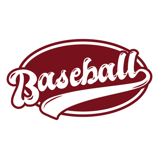 Baseball oval badge sticker
