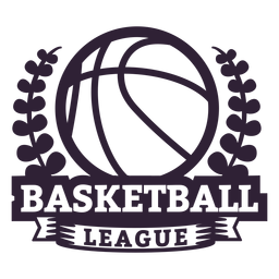 Distintivo de galho bola de basquete ligue Desenho PNG