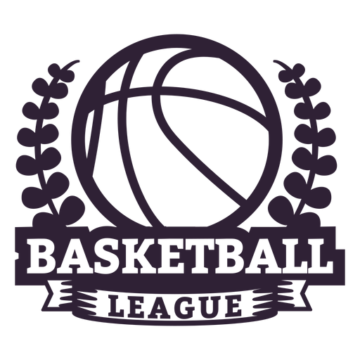 Basketball ligue ball branch badge PNG Design