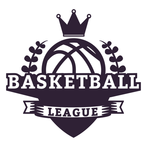 Basketball ligue ball badge PNG Design