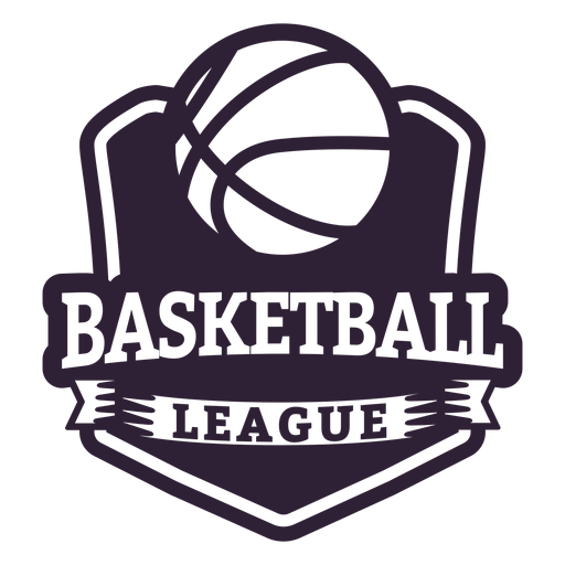 Basketball ligue ball game badge PNG Design