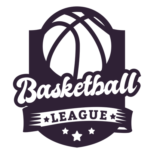 Basketball ligue ball star badge PNG Design
