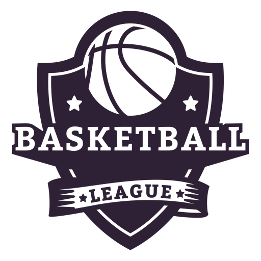 Emblema do jogo da estrela da bola do basquetebol ligue