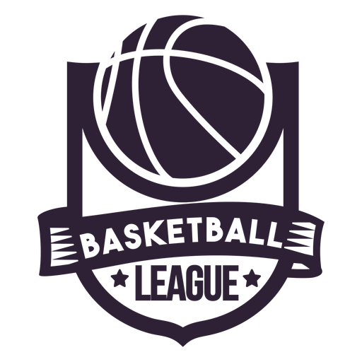 Insignia de pelota estrella de la liga de baloncesto Diseño PNG