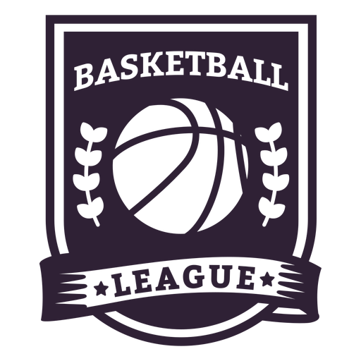 Basketball ligue star ball branch badge PNG Design