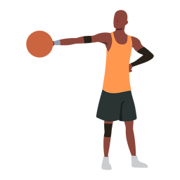 Basketball player ball player shorts accessory flat PNG Design