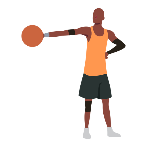 Jugador de baloncesto jugador de pelota pantalones cortos accesorio plano