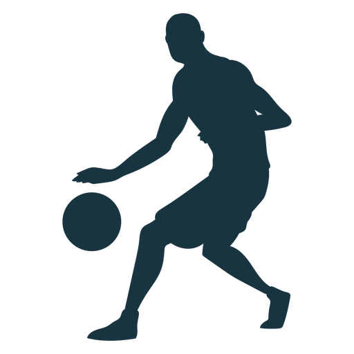 Jogador de basquete bola jogador shorts calvo silhueta Desenho PNG
