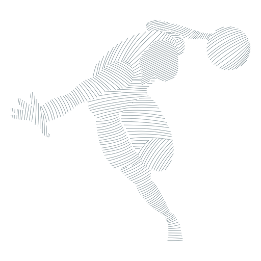 Basketball player shorts striped silhouette PNG Design
