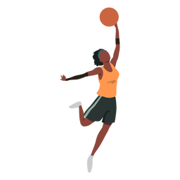 Basketball player female ball player shorts accessory t shirt flat Basketball player female ball player shorts accessory t shirt flat