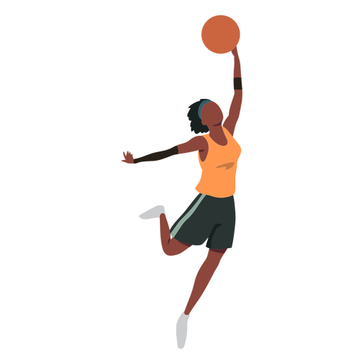 Ballspielerin des Basketballspielers schließt zusätzliches T-Shirt flach kurz PNG-Design