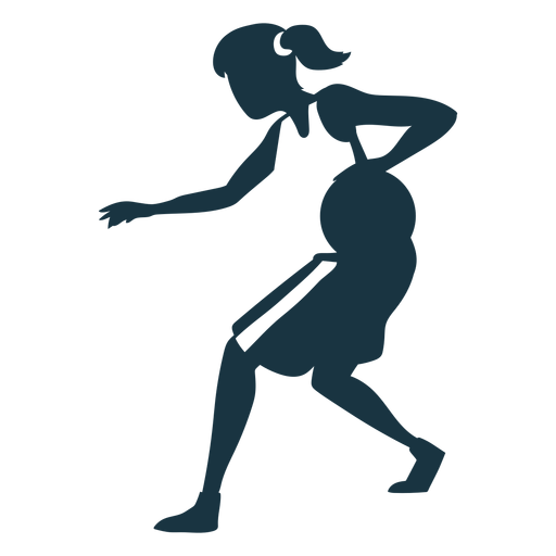 Jugador de baloncesto femenino corriendo jugador de pelota lazo para el cabello pantalones cortos accesorio camiseta silueta detallada Diseño PNG