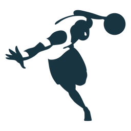 Jugador de baloncesto jugador pelota cortos silueta detallada Diseño PNG